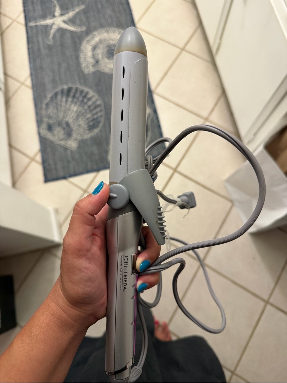 Silver Curling Iron - Gray Barrel